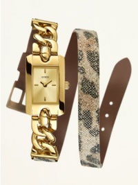 GUESS Shimmering Animal Wrap Watch