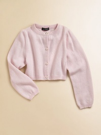 The luxury of pure cashmere with pearly buttons and a slightly cropped shape makes a pretty partner to her loveliest dresses.Ribbed crew necklineLong sleeves with ribbed cuffsButton placketRibbed hemCashmereHand washImported Please note: Number of buttons may vary depending on size ordered. The luxury of pure cashmere with pearly buttons and a slightly cropped shape makes a pretty partner to her loveliest dresses.Ribbed crew necklineLong sleeves with ribbed cuffsButton placketRibbed hemCashmereHand washImported Please note: Number of buttons may vary depending on size ordered.