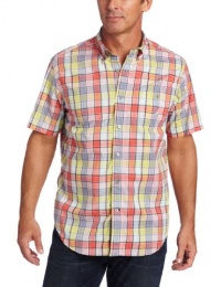 Nautica Men's Short Sleeve Seaside Madras Woven Nautica Men's Short Sleeve Seaside Madras Woven