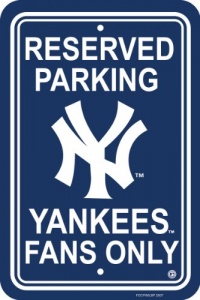 MLB New York Yankees Plastic Parking Sign