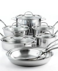 Brilliant good looks. Perfect gourmet results. Combining the long-lasting radiance of stainless steel with the superior performance of a highly conductive, heavy-gauge aluminum core, Calphalon Tri-Ply cookware makes it easy to prepare mouthwatering meals day after day -- each more memorable than the last. Lifetime warranty. Brilliant good looks. Perfect gourmet results. Combining the long-lasting radiance of stainless steel with the superior performance of a highly conductive, heavy-gauge aluminum core, Calphalon Tri-Ply cookware makes it easy to prepare mouthwatering meals day after day -- each more memorable than the last. Lifetime warranty.
