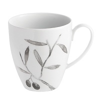 Inspired by the traditional symbol of peace and goodwill, a naturalistic olive branch motif is rendered in graphic detail on this assortment of fine porcelain dinnerware from Michael Aram. Inspired by the traditional symbol of peace and goodwill, a naturalistic olive branch motif is rendered in graphic detail on this assortment of fine porcelain dinnerware from Michael Aram.