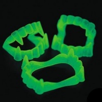 Kids Glow in the Dark Dracula Vampire Fangs (12pk) Kids Glow in the Dark Dracula Vampire Fangs (12pk)