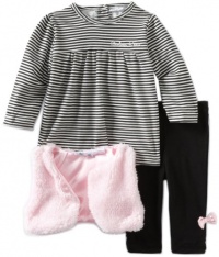 Calvin Klein Baby-Girls Newborn Print 3 Piece Vest Set, Black/White, 3-6 Months Calvin Klein Baby-Girls Newborn Print 3 Piece Vest Set, Black/White, 3-6 Months