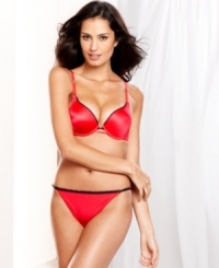 The name says it all. Lily of France's Extreme Ego Boost Ruffle bra features extreme push-up cups while the g-string features ruffle trim on the waistband. Style #2179101 The name says it all. Lily of France's Extreme Ego Boost Ruffle bra features extreme push-up cups while the g-string features ruffle trim on the waistband. Style #2179101