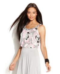 A petite tank that's better than basic, from INC. The floral print sparkles with rhinestones around the neckline! A petite tank that's better than basic, from INC. The floral print sparkles with rhinestones around the neckline!