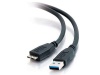 C2G / Cables to Go 54178 USB 3.0 A Male to Micro B Male Cable (3 Meter/9.8 Feet, Black)
