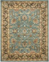 Safavieh Heritage Collection HG812B Handmade Blue and Brown Hand-Spun Wool Round Area Rug, 6-Feet