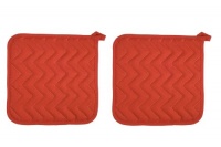 Now Designs Basic Potholders, Red, Set of 2