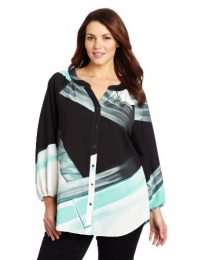 Calvin Klein Women's Plus-Size Print Blouse Calvin Klein Women's Plus-Size Print Blouse