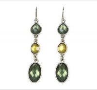 Lucky Brand Beachwood Canyon Green Rosebud Triple Drop Earrings Lucky Brand Beachwood Canyon Green Rosebud Triple Drop Earrings