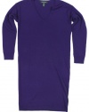 Ralph Lauren Women's Long-Sleeve Merino Wool Sweater Dress (Matinee Purple) (X-Small)