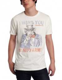 JUNK FOOD CLOTHING Men's Kiss Army Short Sleeve Tee, Sugar, X-Large JUNK FOOD CLOTHING Men's Kiss Army Short Sleeve Tee, Sugar, X-Large