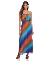 Sequin Hearts by My Michelle Juniors 57 Inch Belted Maxi Dress, Blue/Orange, Medium Sequin Hearts by My Michelle Juniors 57 Inch Belted Maxi Dress, Blue/Orange, Medium