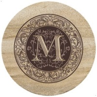 Natural Sandstone Trivet Monogram M Natural Sandstone Trivet Monogram M