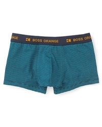 A stripe design adorns these soft, breathable and utterly comfortable trunks from BOSS Black. A stripe design adorns these soft, breathable and utterly comfortable trunks from BOSS Black.