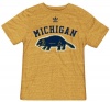 Michigan Wolverines Adidas Originals Heathered Gold Vintage Replicating Tri-Blend T-Shirt