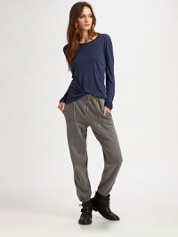 Oversized scoopneck with dropped shoulders and a single front patch pocket. ScoopneckDropped shouldersLong sleevesSingle front patch pocketRayonHand washImportedModel shown is 5'10 (177cm) wearing US size Small. Oversized scoopneck with dropped shoulders and a single front patch pocket. ScoopneckDropped shouldersLong sleevesSingle front patch pocketRayonHand washImportedModel shown is 5'10 (177cm) wearing US size Small.