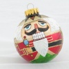 Kurt Adler Nutcracker Design Glass Ball Ornament, 65mm, Set of 4