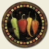 Lazy Susan (wood) ~ Cantina Peppers ~ 13.5 inches diameter ~ code 045 [Kitchen]