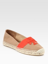A go-to favorite in luxe canvas with contrasting leather trim and textured rope edging. Covered platform, 1 (25mm)Canvas upper with leather trimCanvas liningRubber solePadded insoleImported A go-to favorite in luxe canvas with contrasting leather trim and textured rope edging. Covered platform, 1 (25mm)Canvas upper with leather trimCanvas liningRubber solePadded insoleImported