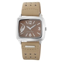 Nine West Women's NW1081BNCM Square Silver-Tone and Tan Strap Watch Nine West Women's NW1081BNCM Square Silver-Tone and Tan Strap Watch