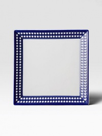 From the Perlee Bleu collection, inspired by the blue horizons and white domes of the Grecian Islands, this verstile tray is perfect for casual dining and entertaining.Hand-painted Limoges porcelain8 square Dishwasher safeMade in Portugal From the Perlee Bleu collection, inspired by the blue horizons and white domes of the Grecian Islands, this verstile tray is perfect for casual dining and entertaining.Hand-painted Limoges porcelain8 square Dishwasher safeMade in Portugal