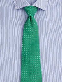 An allover polka-dot pattern adds whimsical flair to the exquisite tie, expertly crafted in Italy for a refined finish in luxe silk twill. Silk Dry clean Made in Italy An allover polka-dot pattern adds whimsical flair to the exquisite tie, expertly crafted in Italy for a refined finish in luxe silk twill. Silk Dry clean Made in Italy