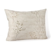 A soothing, natural print infuses your home with modern elegance. Delicate dawn-colored branches bedecked with olive and blue leaves adorn this peaceful Calvin Klein Home sham. A soothing, natural print infuses your home with modern elegance. Delicate dawn-colored branches bedecked with olive and blue leaves adorn this peaceful Calvin Klein Home sham.
