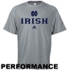 Adidas Notre Dame Fighting Irish Grey Climalite Sidelines Shirt