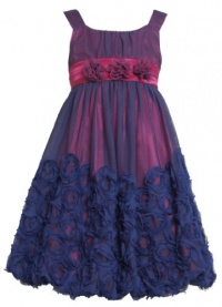 Bonnie Jean Girls 7-16 Bonaz Border on Dress with Pleated Bodice, Blue, 10 Bonnie Jean Girls 7-16 Bonaz Border on Dress with Pleated Bodice, Blue, 10