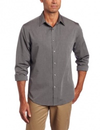 Perry Ellis Men's Long Sleeve Iridescent Chambray Woven Perry Ellis Men's Long Sleeve Iridescent Chambray Woven