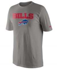 From the pre-game to after-party, show off your Buffalo Bills pride in this NFL football t-shirt from Nike. From the pre-game to after-party, show off your Buffalo Bills pride in this NFL football t-shirt from Nike.