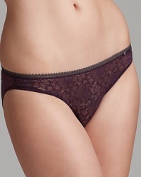 Lace-front bikini with mesh back from Calvin Klein Underwear. Style #F3536 Lace-front bikini with mesh back from Calvin Klein Underwear. Style #F3536