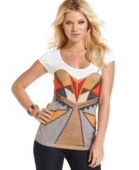 A tribe called cute! Colorful beading creates a design of cultural cool on this cap sleeve top from GUESS?. A tribe called cute! Colorful beading creates a design of cultural cool on this cap sleeve top from GUESS?.