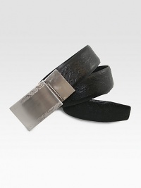 Full grain Italian leather is expertly crafted and reverses from an embossed paisley pattern to a smooth, semi-gloss finish.LeatherAbout 1½ wideImported Full grain Italian leather is expertly crafted and reverses from an embossed paisley pattern to a smooth, semi-gloss finish.LeatherAbout 1½ wideImported