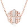 Betsey Johnson Iconic Baguette Crystal Ball Pendant Necklace, 19