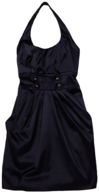 Teeze Me Junior's Military Halter Dress,Navy,3 Teeze Me Junior's Military Halter Dress,Navy,3