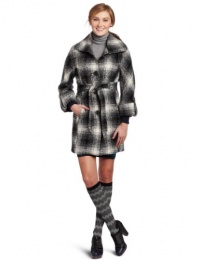 XOXO Juniors Funnel Collar Belted Coat, Grey, Medium XOXO Juniors Funnel Collar Belted Coat, Grey, Medium