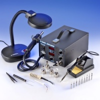 X-TRONIC MODEL #4040 - 4000 SERIES - SMD - ESD SAFE - 2 in 1 Digital Hot Air Rework & Soldering Iron Station - 4 Hot Air Nozzles - 10 Asst. Solder Tips - 1 Extra Hot Air Heating Element & 1 Extra Solder Gun Heating Element - 1 5X MAGNIFYING LAMP!!! X-TRONIC MODEL #4040 - 4000 SERIES - SMD - ESD SAFE - 2 in 1 Digital Hot Air Rework & Soldering Iron Station - 4 Hot Air Nozzles - 10 Asst. Solder Tips - 1 Extra Hot Air Heating Element & 1 Extra Solder Gun Heating Element - 1 5X MAGNIFYING LAMP!!!