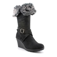 XOXO Olivia Womens Size 6.5 Black Fabric Fashion - Mid-Calf Boots UK 4 EU 37.5 XOXO Olivia Womens Size 6.5 Black Fabric Fashion - Mid-Calf Boots UK 4 EU 37.5