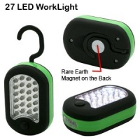 27 LED Super Bright - Deluxe Glow Work/Utility Light - Magnetic w/Hook(Green) 27 LED Super Bright - Deluxe Glow Work/Utility Light - Magnetic w/Hook(Green)