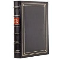 3-Ring Black Leather BI-DIRECTIONAL memo pocket album for 204 photos - 3-Ring Black Leather BI-DIRECTIONAL memo pocket album for 204 photos -