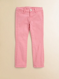 Crafted from luxe Japanese twill, this trendy combination of jeans and leggings comes in a colorful, overdye wash with a hint of stretch.Front button closureWaistband with belt loopsZip flyFaux front pocketsBack patch pockets98% cotton/2% spandexMachine washMade in the USA of imported fabric Crafted from luxe Japanese twill, this trendy combination of jeans and leggings comes in a colorful, overdye wash with a hint of stretch.Front button closureWaistband with belt loopsZip flyFaux front pocketsBack patch pockets98% cotton/2% spandexMachine washMade in the USA of imported fabric