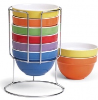 7 Piece Stackable Multi-Colored Nesting Bowl Set By Collections Etc 7 Piece Stackable Multi-Colored Nesting Bowl Set By Collections Etc