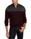 Dockers Men's Chest Stripe Mock Sweater