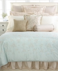 Drift away. Create a soothing environment in your bedroom with this Martha Stewart Collection Petal Drift sham, featuring an elegant floral motif in a serene palette for a gorgeous, relaxed look.