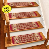Burgundy Rug Carpet Stair Treads Set Of 4 CST260R Burgundy Rug Carpet Stair Treads Set Of 4 CST260R