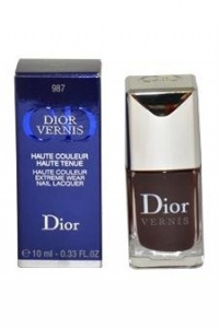 Christian Dior Vernis Nail Lacquer Nail Polish for Women, No. 987 Smoky Plum, 0.33 Ounce