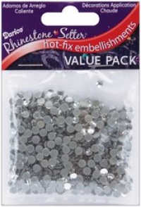 Darice Rhinestone Setter Hot-Fix Embellishments 4mm 750/Pkg: Crystal Glass Stone Darice Rhinestone Setter Hot-Fix Embellishments 4mm 750/Pkg: Crystal Glass Stone